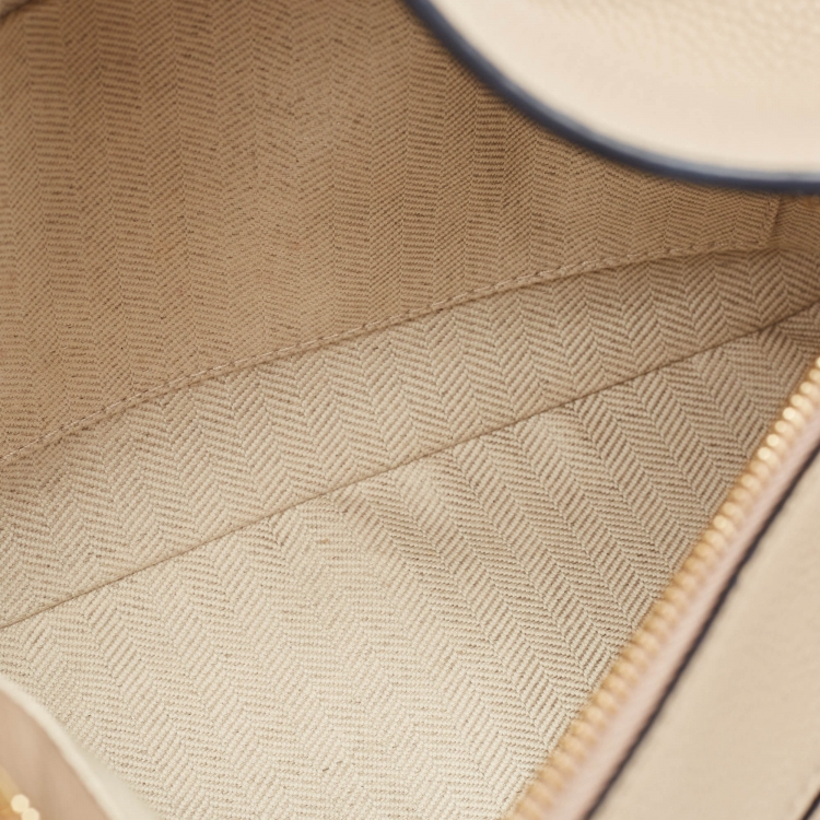 Pre Owned Loewe Beige/Brown Leather Small Puzzle Shoulder Bag