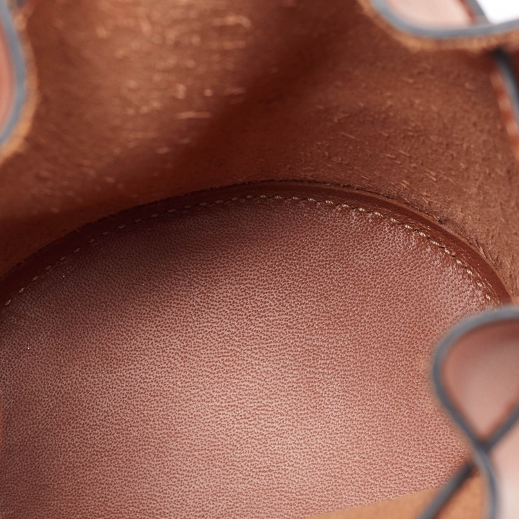 Pre Owned Loewe Brown Leather Nano Balloon Bucket Bag