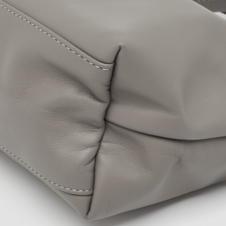 Pre Owned Longchamp Turtledove Leather Extra XS Le Pliage Tote