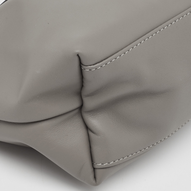 Pre Owned Longchamp Turtledove Leather Extra XS Le Pliage Tote