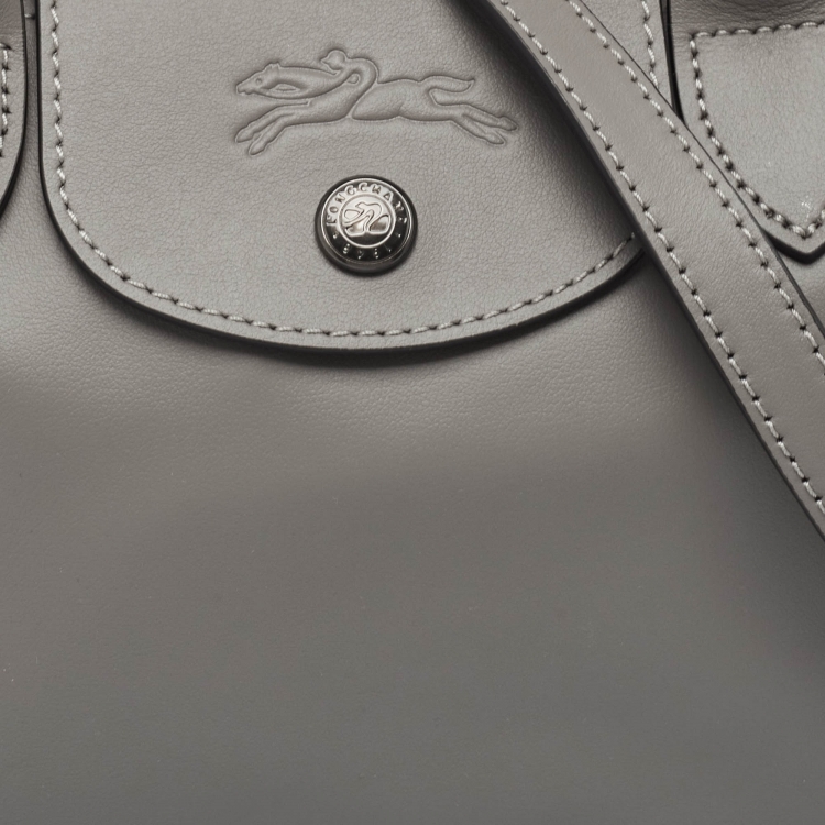 Pre Owned Longchamp Turtledove Leather Extra XS Le Pliage Tote