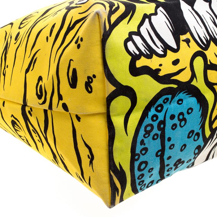 Pre Owned Longchamp Multicolor Fabric Jeremy Scott Monster Tote
