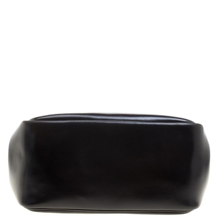 Pre Owned Longchamp Black Leather Mini Roseau Tote