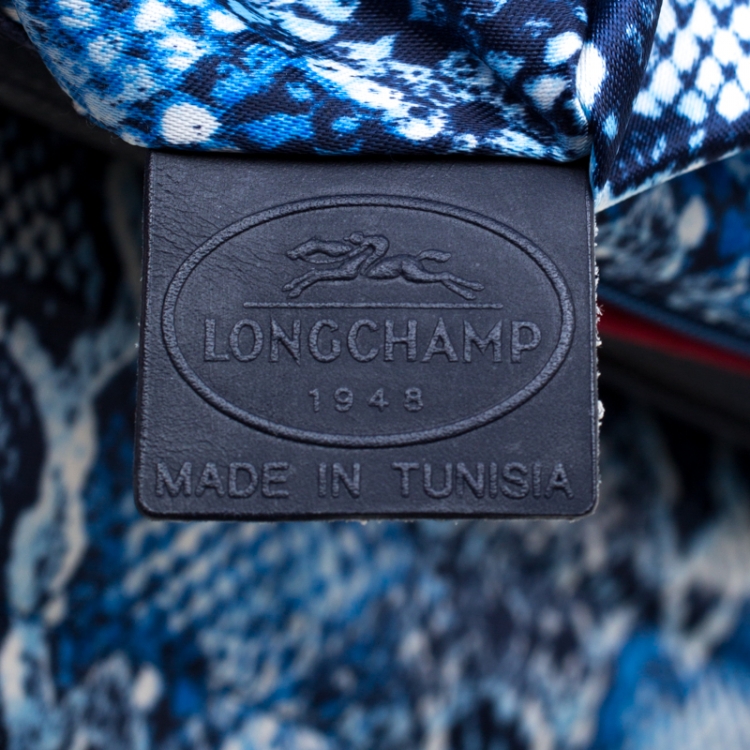 مملوكة مسبقًا Longchamp Blue Leather Gatsby Tote