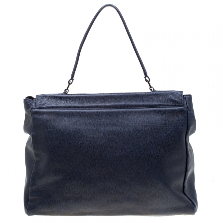 مملوكة مسبقًا Longchamp Blue Leather Gatsby Tote
