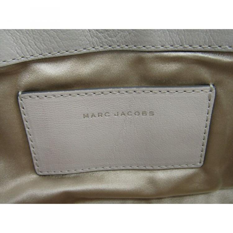 Pre Owned Marc Jacobs Light Beige Leather Shoulder Bag