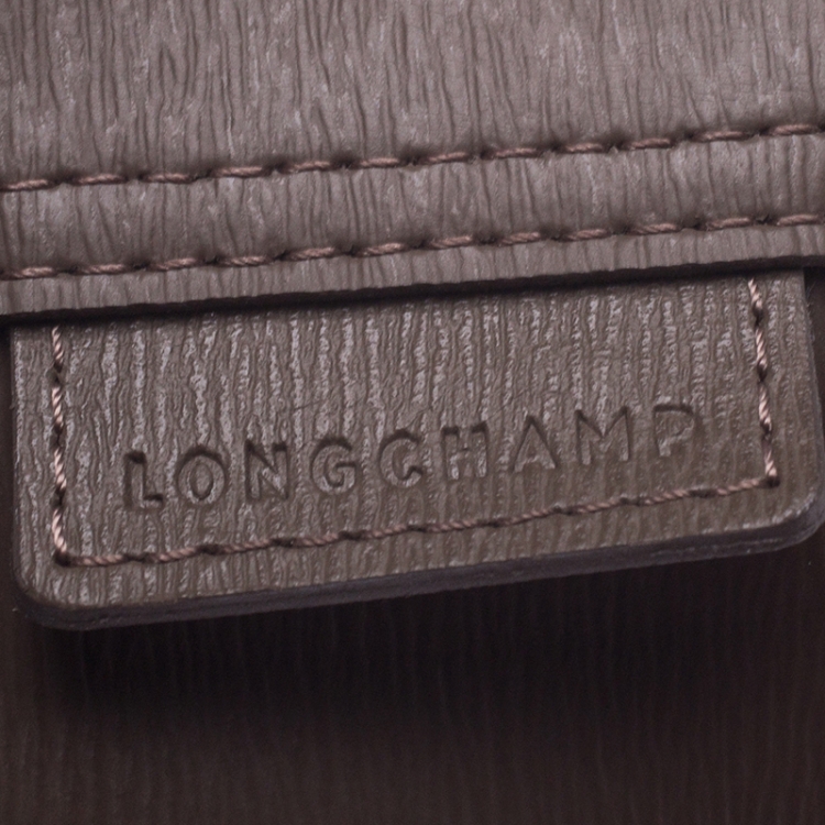Pre Owned Longchamp Light Brown Leather Roseau Tote