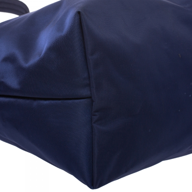 Pre Owned Longchamp Blue Nylon Le Pliage Tote 