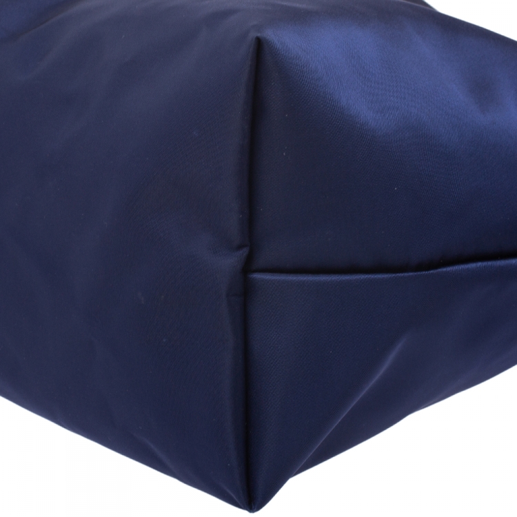 Pre Owned Longchamp Blue Nylon Le Pliage Tote 