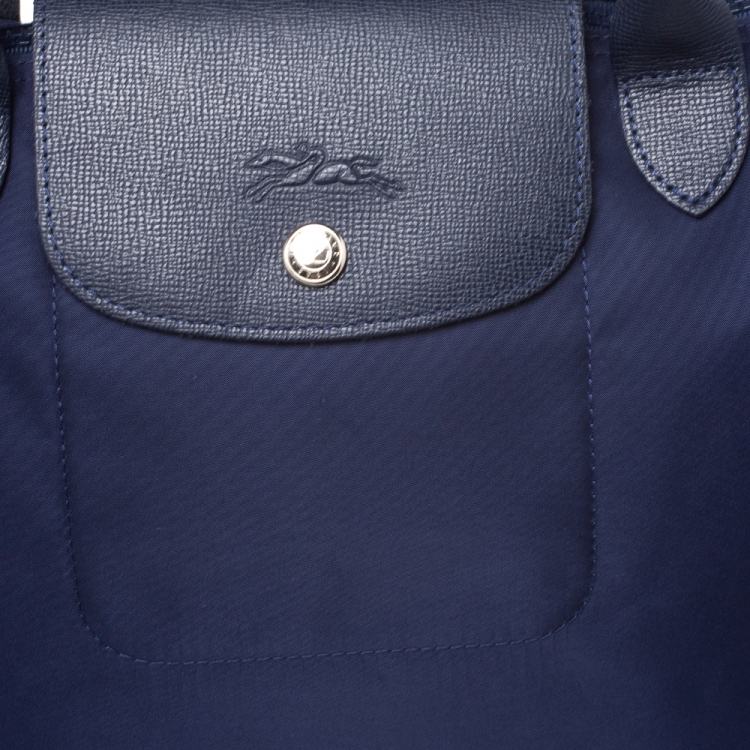 Pre Owned Longchamp Blue Nylon Le Pliage Tote 