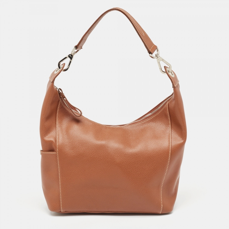 Longchamp Brown Leather Le Foulonne City Bag Longchamp TLC