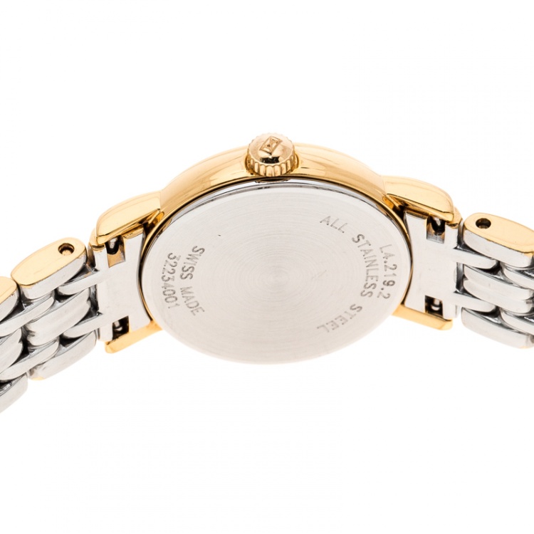 Pre Owned Longines White Gold Plated Stainless Steel Plaisance L4.219.2 Women's Wristwatch 20 mm