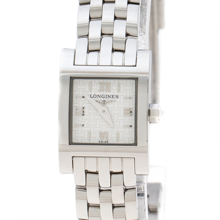 Pre Owned Longines White Stainless Steel Dolce Vita L5.161.4 Women's Wristwatch 16 mm