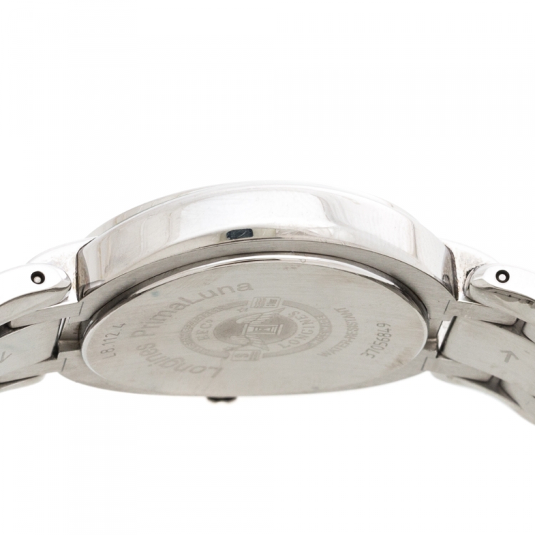 Pre Owned Longines Cream Stainless Steel Primaluna L8.112.4.71.6 Women's Wristwatch 30 mm