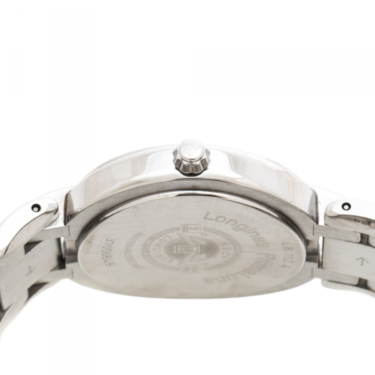 Pre Owned Longines Cream Stainless Steel Primaluna L8.112.4.71.6 Women's Wristwatch 30 mm