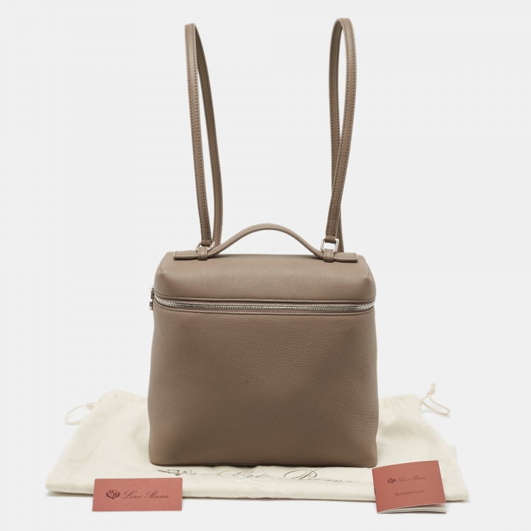 Pre Owned Loro Piana Beige Leather Extra Pocket L23 Backpack