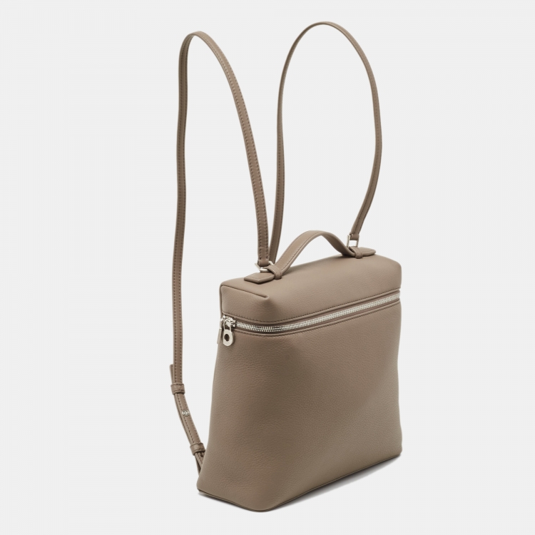 Pre Owned Loro Piana Beige Leather Extra Pocket L23 Backpack