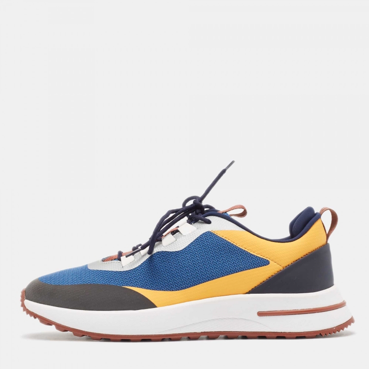 Pre Owned Loro Piana Multicolor Knit Fabric Week End Walk Sneakers Size 40