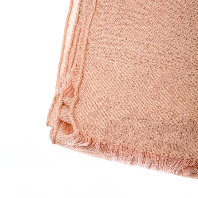 Pre Owned Loro Piana Pale Pink Cashmere Scarf