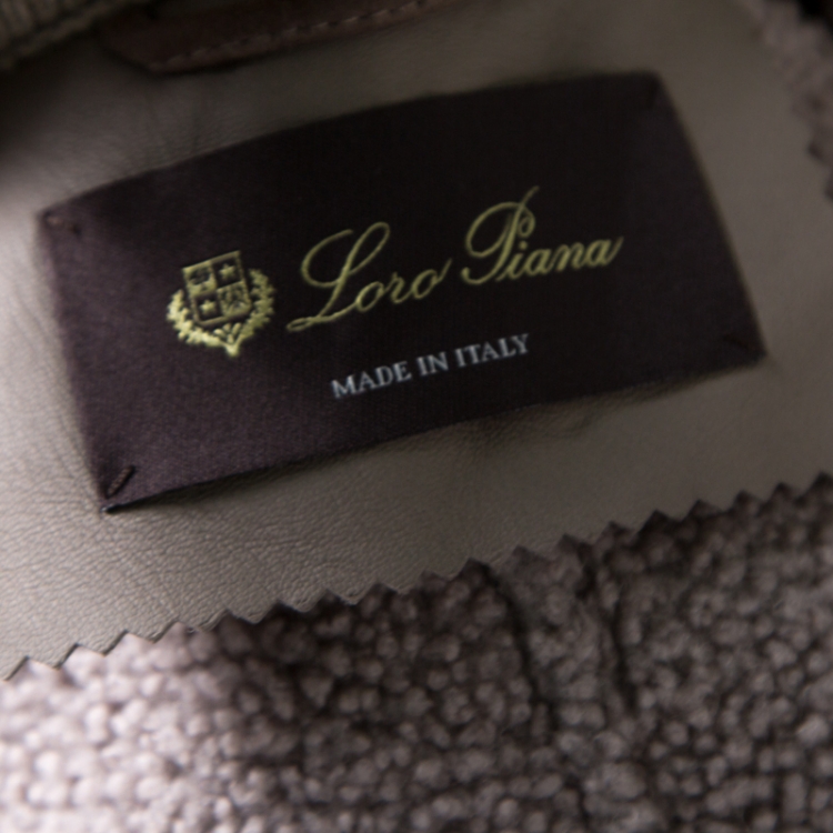 Pre Owned Loro Piana Beige Suede Shearling Lined Sleeveless Hooded Bomber Jacket M