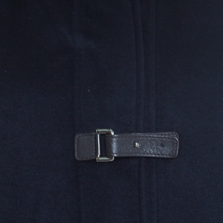 Pre Owned Loro Piana Navy Blue Cashmere Hooded Storm System Down Jacket L