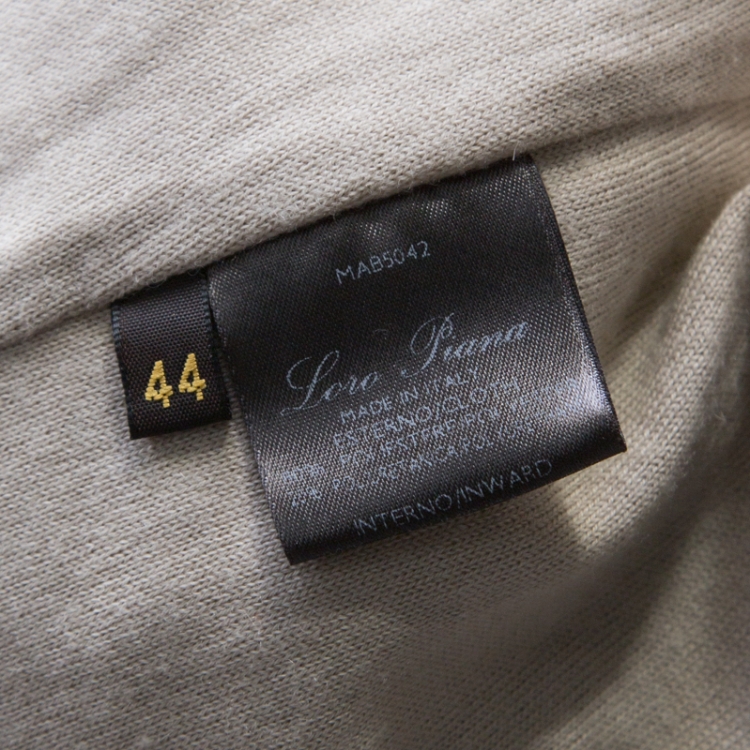 Pre Owned Loro Piana Storm System Beige Elasticized Waist Hooded Jacket M