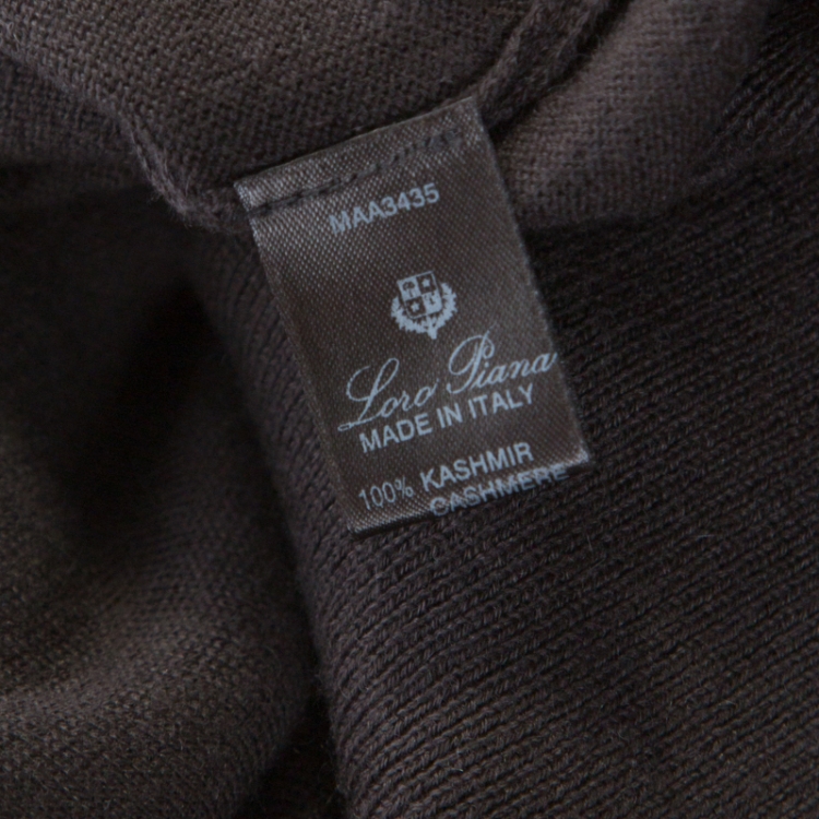 Pre Owned Loro Piana Brown Cashmere Button Front Long Cardigan M