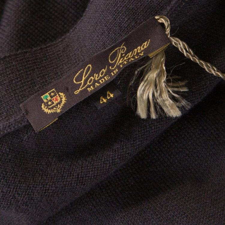 Pre Owned Loro Piana Brown Cashmere Button Front Long Cardigan M