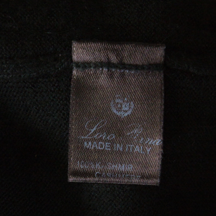 Pre Owned Loro Piana Dark Green Cashmere Turtleneck Sweater M