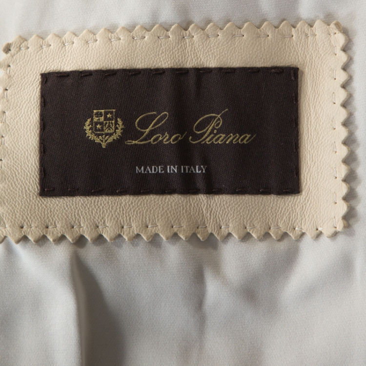 Pre Owned Loro Piana Cream Mink Fur Sleeveless Jacket M