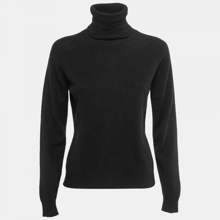 Pre Owned  Loro Piana Black Cashmere Knit Turtleneck Sweater L