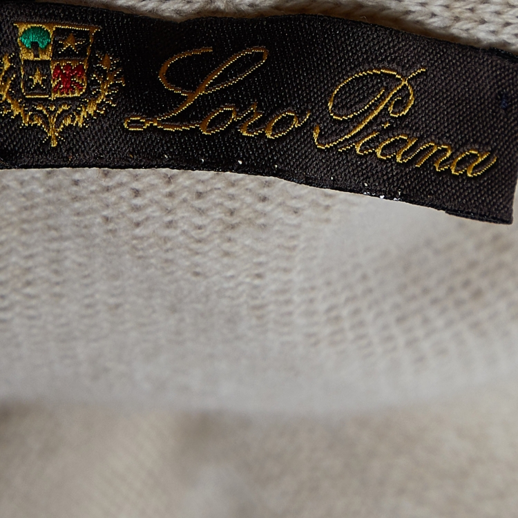 Pre Owned Loro Piana Beige Cashmere Knit Belted Long Cardigan M