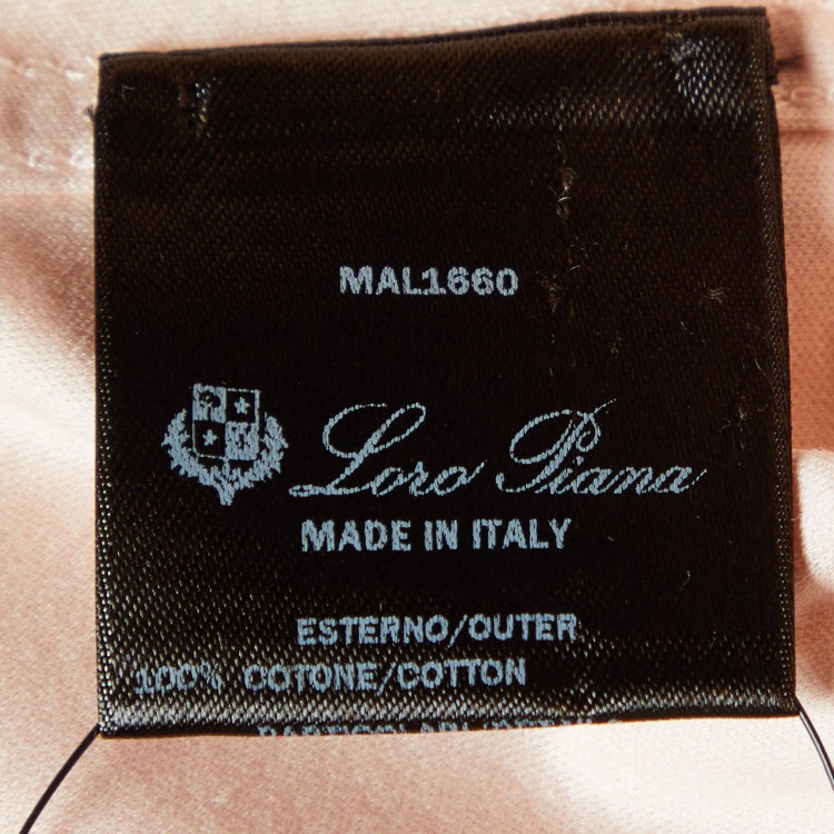 Pre Owned Loro Piana Peach Logo Print Cotton Crew Neck T-Shirt XXS 