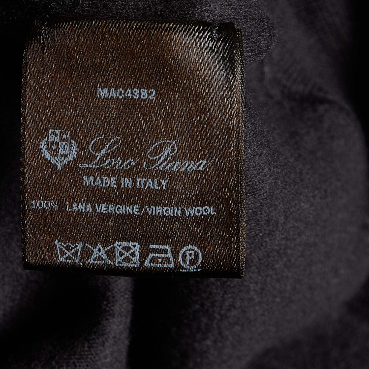 Pre Owned Loro Piana Dark Grey Wool The Gift of Kings Sweater L