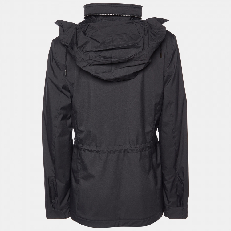 Pre Owned Loro Piana Black Nylon Windmate Traveller Jacket S 