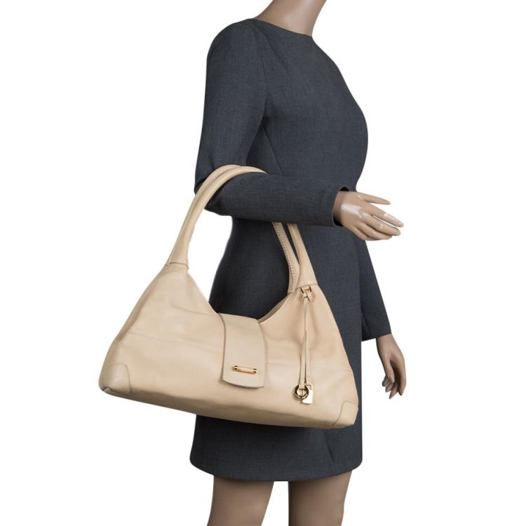 مملوكة مسبقًا Loro Piana Beige Leather Hobo
