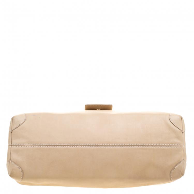 مملوكة مسبقًا Loro Piana Beige Leather Hobo