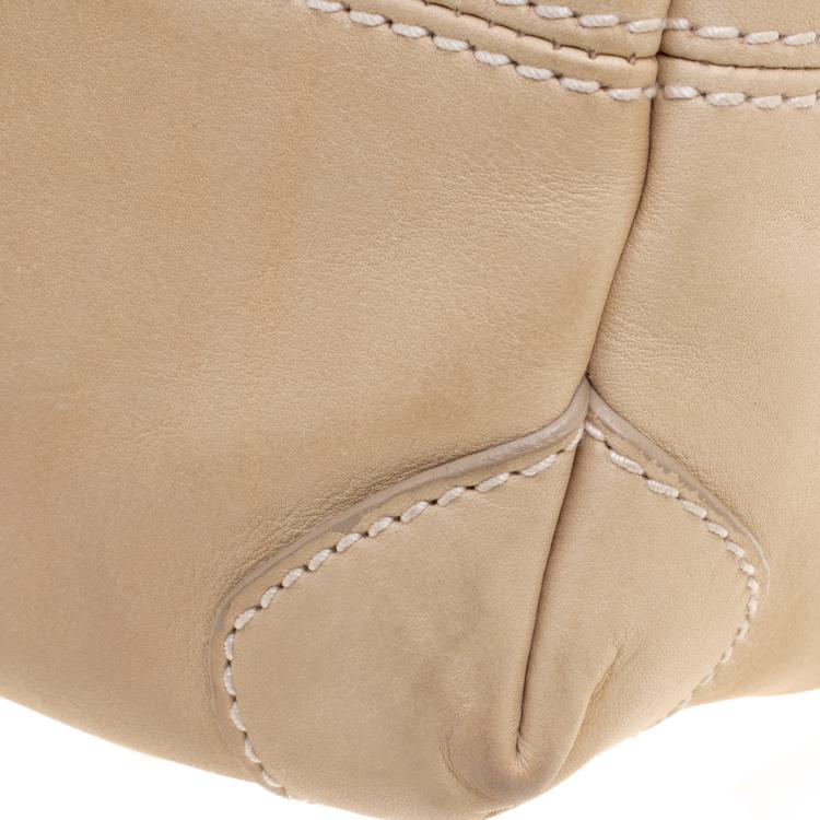 مملوكة مسبقًا Loro Piana Beige Leather Hobo