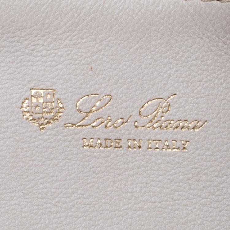 Pre Owned Loro Piana Beige Leather Shoulder Bag