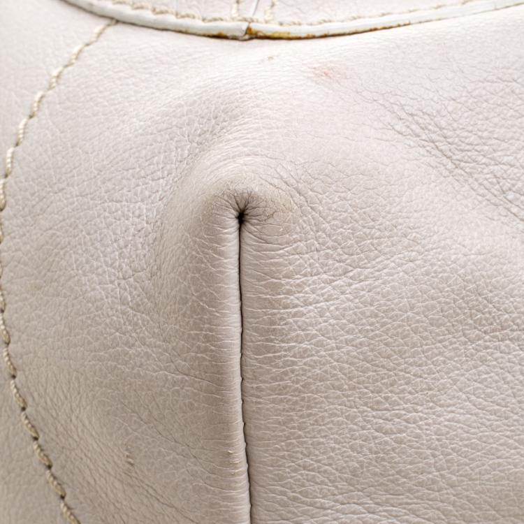 Pre Owned Loro Piana Beige Leather Shoulder Bag