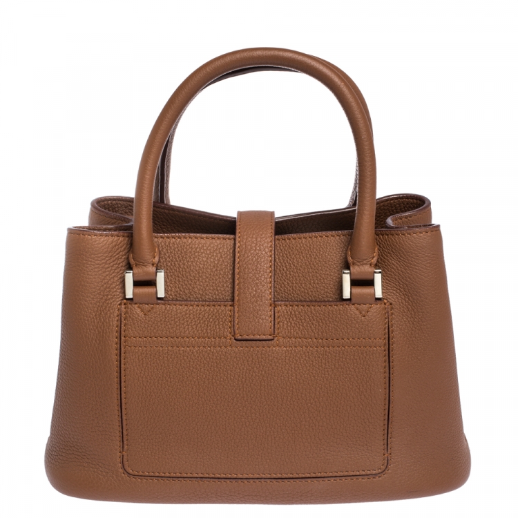 Pre Owned Loro Piana Brown Leather Bellevue Odessa Tote