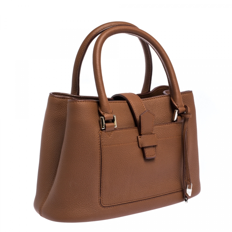 Pre Owned Loro Piana Brown Leather Bellevue Odessa Tote