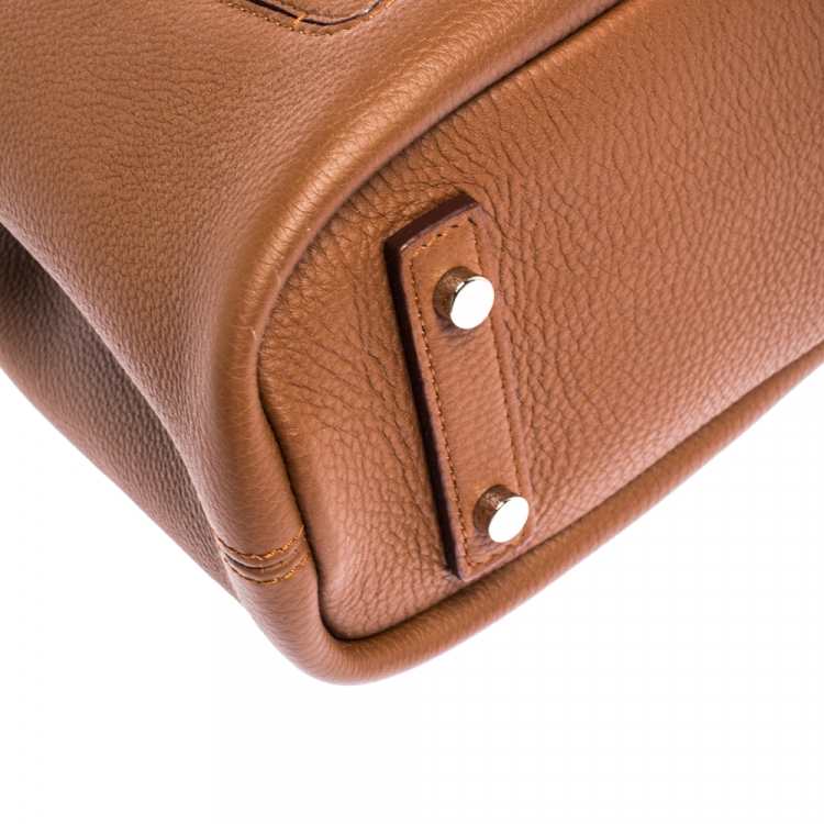 Pre Owned Loro Piana Brown Leather Bellevue Odessa Tote