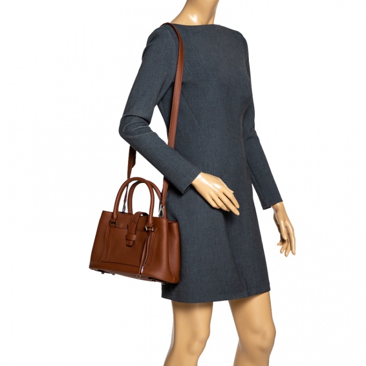 Pre Owned Loro Piana Brown Leather Bellevue Odessa Tote