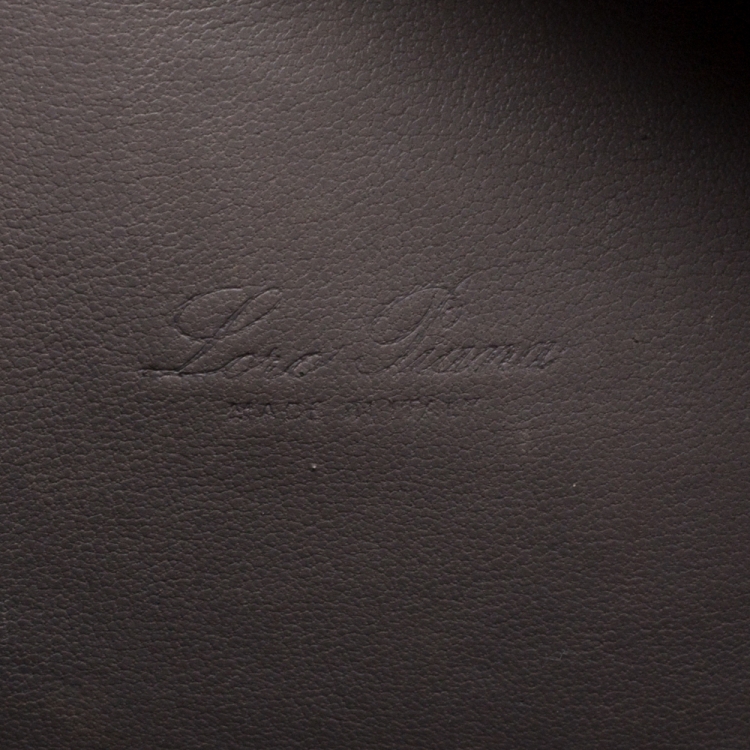 Pre Owned Loro Piana Grey Ostrich Zip Pouch