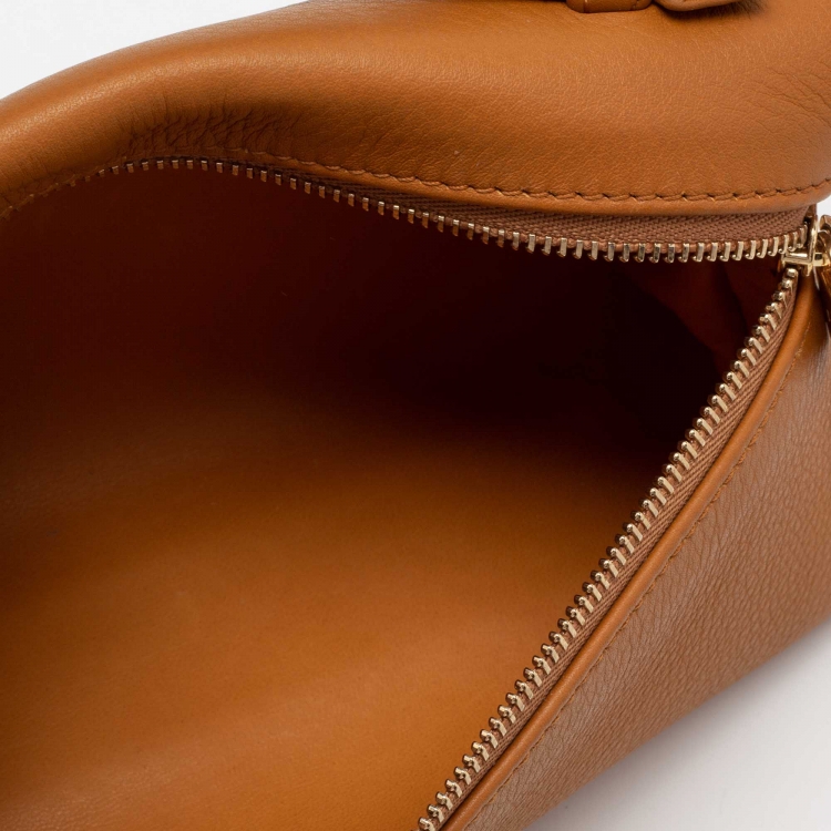 Pre Owned Loro Piana Tan Leather Extra Pocket L19 Pouch
