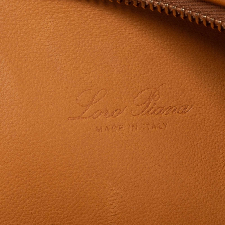Pre Owned Loro Piana Tan Leather Extra Pocket L19 Pouch