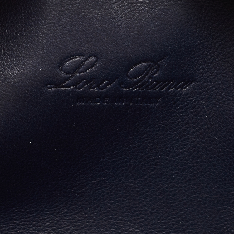 Pre Owned Loro Piana Blue Ostrich L19 Pouch