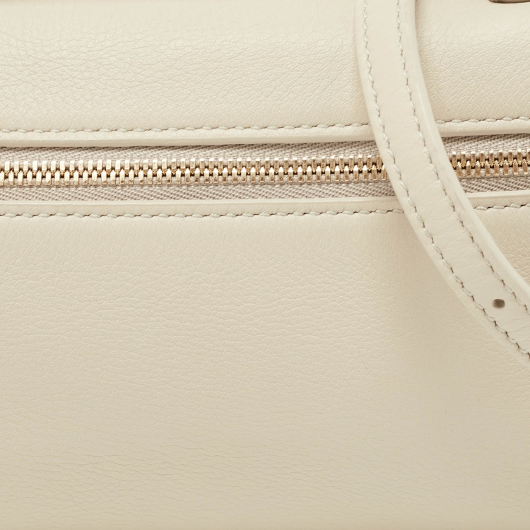 Pre Owned Loro Piana Light Beige Leather Extra Pocket L19 Pouch