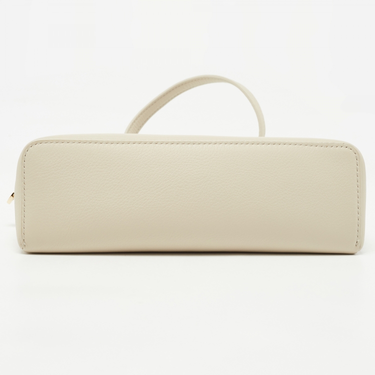 Pre Owned Loro Piana Light Beige Leather Extra Pocket L19 Pouch